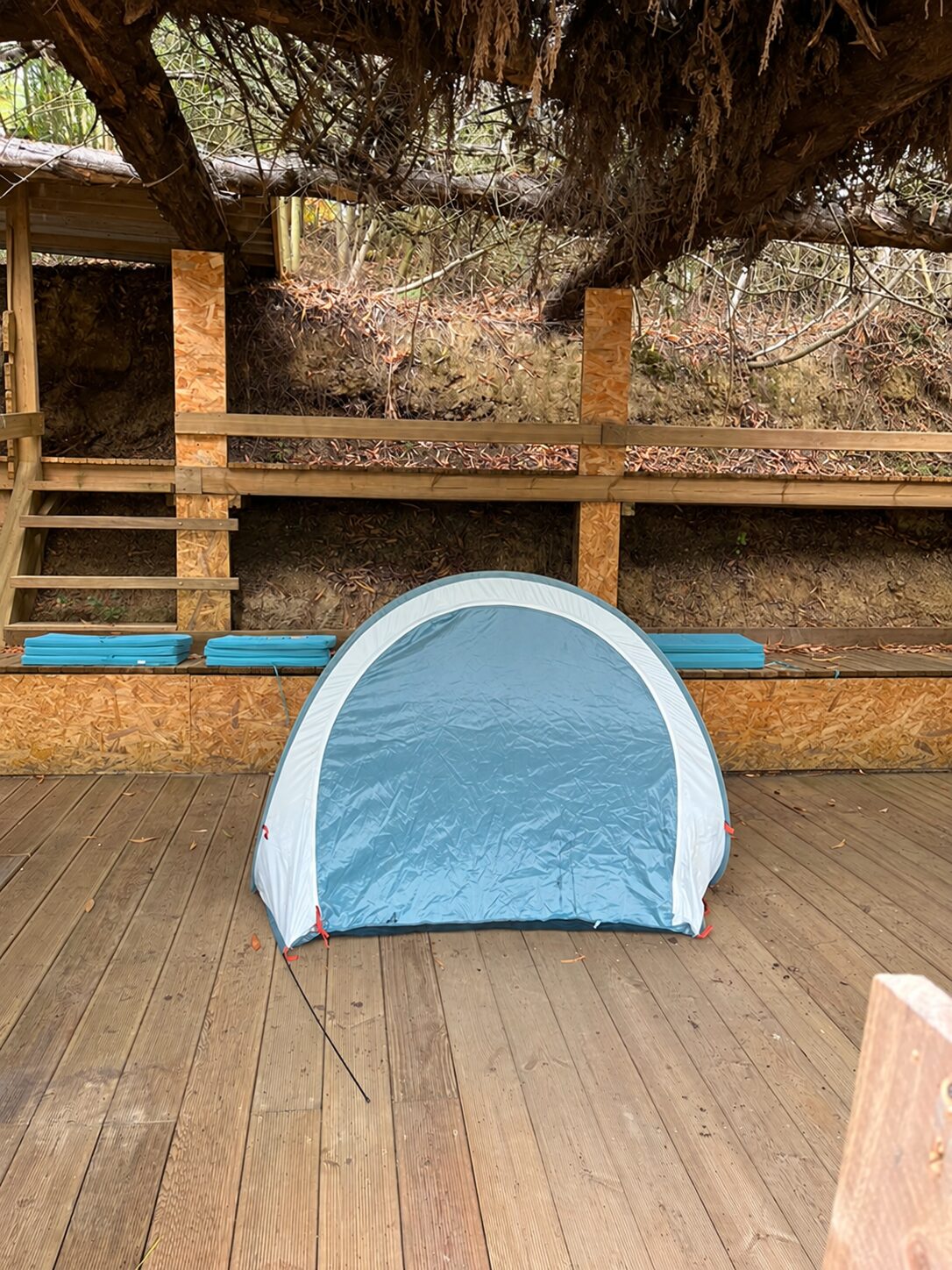 Tenda montada na quinta da Fonte Quente